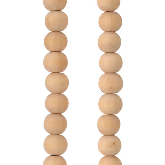 12 Pack: Light Natural Wooden Round Beads, 10mm by Bead Landing&#x2122;